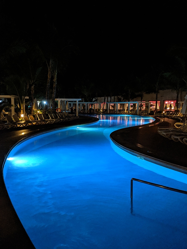 RIU Palace Bavaro Pool at Night
