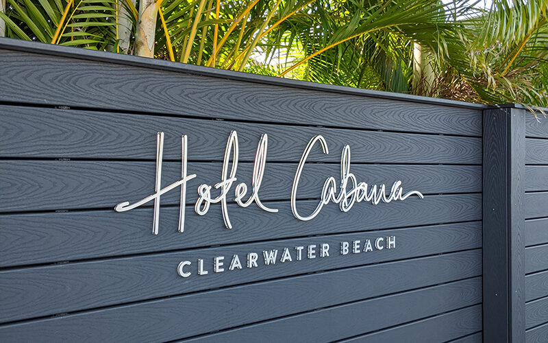Hotel Cabana Clearwater Beach Welcome Sign